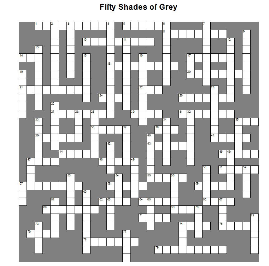 Fifty Shades Of Grey For One Crossword Clue