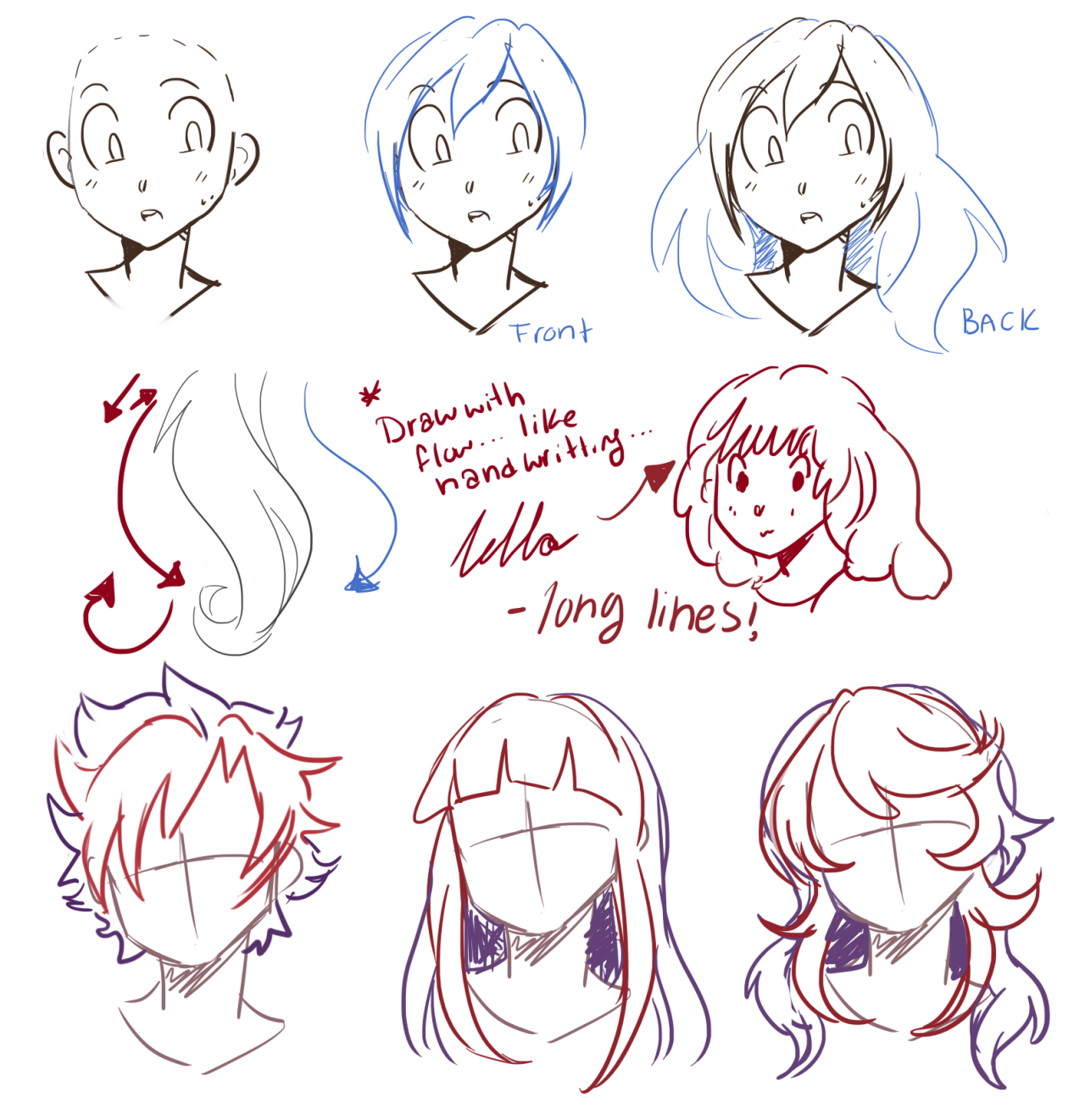 Hairstyles Drawing Reference - Drawing Image