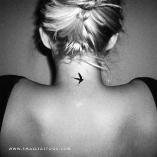 Black swallow temporary tattoo, get it here ►... animal;swallow;bird;temporary
