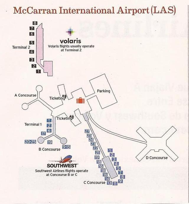 Airline Maps Southwest Las Vegas Mccarran Diagram 2011 A