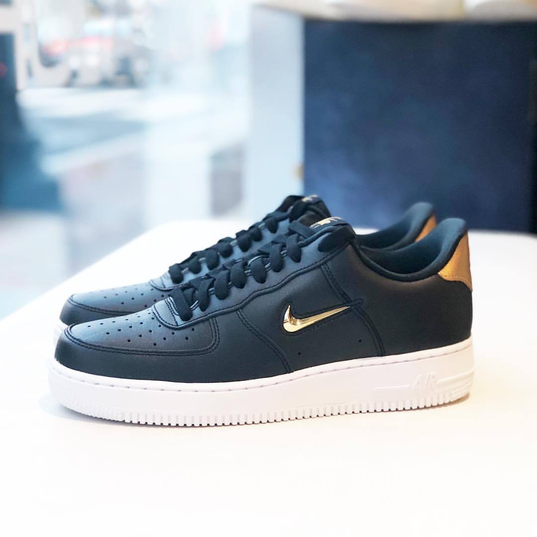 air force 1 jewel black gold