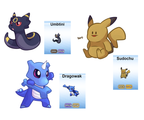 iamnotamuffin:turns out pokemon fusions are super fun to draw!...