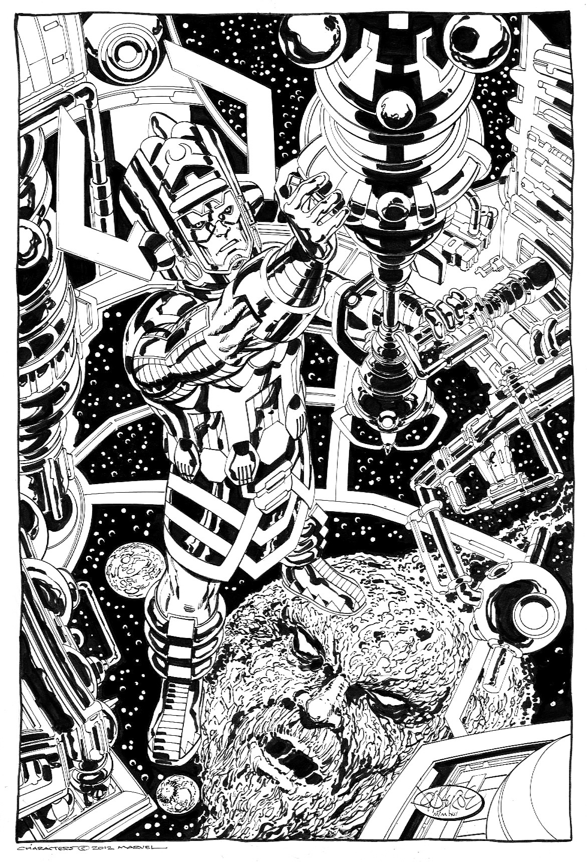 John Byrne Draws... — Galactus & Ego the Living Planet commission ...