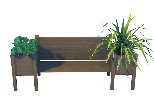 KSimbleton's Sims 4 Blog - daer0n: This set contains: Outdoor Wood Bench...