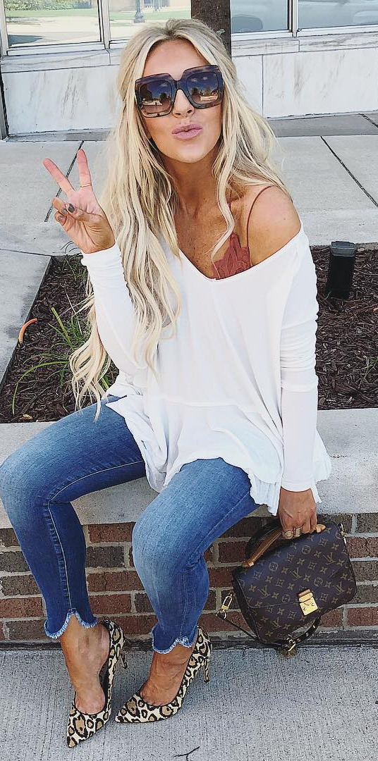 50+ Cozy Outfit Ideas You Need - #Fashion, #Dress, #Outfitoftheday, #Best, #Perfect out weekend... youbeen amazing Wearing all of my new favorites here you guys.. including this long sleeve flowy tee.. comes in a ton of different color options and is the cutest fit And Iobsessed with this new denim... the hem line is Shop my exact look by following me on the  App OR click on the link in my bio and then click on the pic you want to shop:  