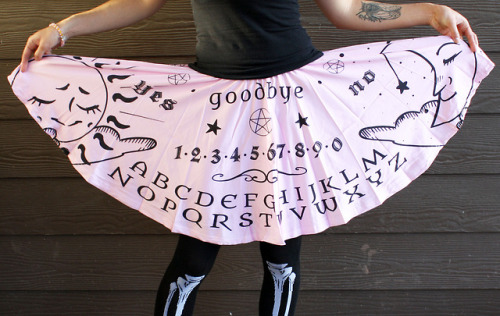 witchvampireclothing:Shop update! Ouija board skirts now have...