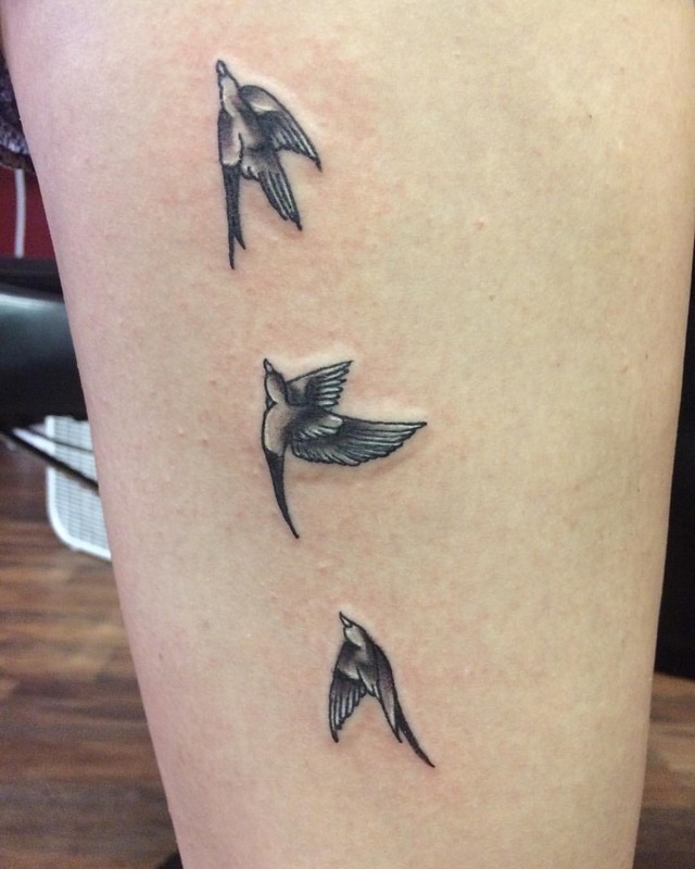 Darin Blank Tattoos — Some little birdies from today.