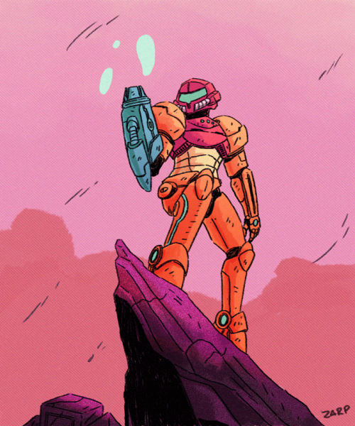 zarpinart:some metroid fan art. I tried. orz