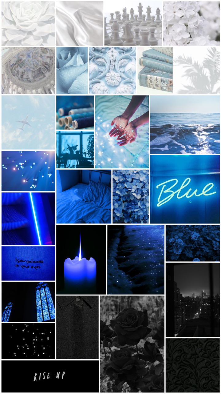 Picturesque Aesthetics Black Blue And White Ombre Aesthetic For