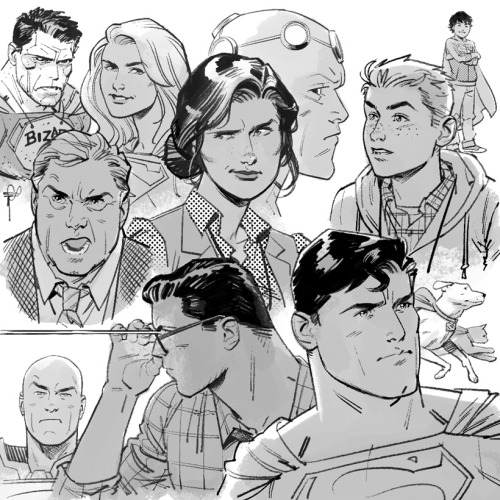 evandocshaner:A bunch of recent Super sketches in a big ol’...