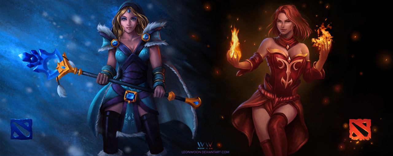 Art Of Leon Woon Ir Vin Crystal Maiden Lina From Dota 2