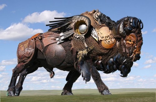 scarlets-musings:fer1972:Scrap Metal Sculptures by John...