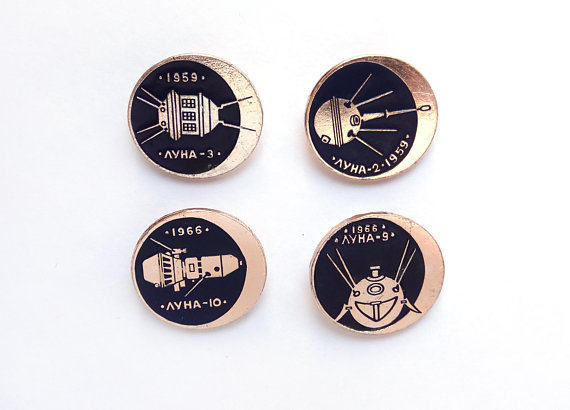 Soviet space crafts - enamel pins (buy here)