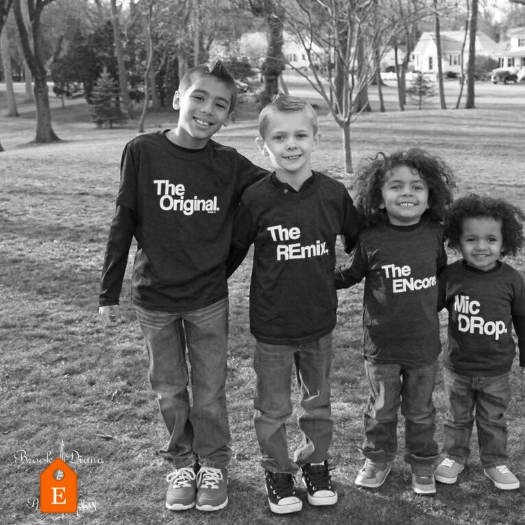 The REmix and The ENcore Mic Drop Shirt by KaAns Designs| Coordinating Family Shirts Unisex T-Shirt Black The Original