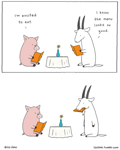 lizclimo:when someone takes me to a nice restaurant. 