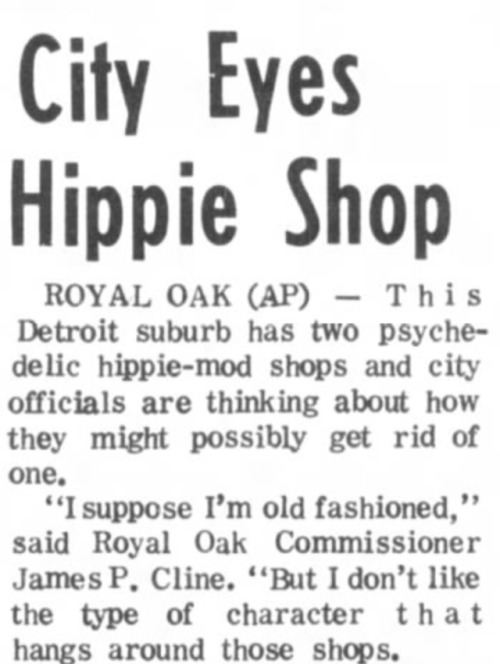 oldshowbiz:anti-hippie commissioner harassing the Detroit...