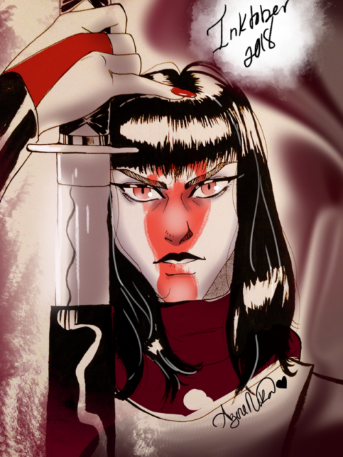 azurenikadoodles:Inktober #3 Queen of Swords  Karai(hahaha i...