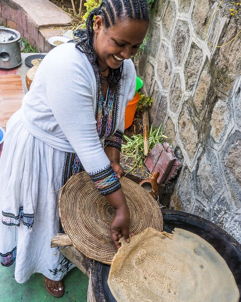 <p>Unleavened Injera accompanied every meal we had in Ethiopia. It is used as a plate, scoop, rollup and to mop the last of the meal. It is made daily from ground Teff, a tiny seed.<br/>
.<br/>
.<br/>
.<br/>
#365 <br/>
#365experientialdays<br/>
#a7iii<br/>
#beautifuldestinations<br/>
#beautifulplaces<br/>
#bestplacestogo<br/>
#earthpix<br/>
#experientialphotography<br/>
#experientialtravel<br/>
#huffpostgram<br/>
#letsgosomewhere<br/>
#lifeofadventure<br/>
#liveauthentic<br/>
#liveoutdoors<br/>
#natgeotravelpic<br/>
#neverstopexploring<br/>
#ourplanetdaily<br/>
#peoplescreatives<br/>
#travelawesome<br/>
#travelstoke<br/>
#welltravelled<br/>
#whateveryouradventure<br/>
#ethiopia<br/>
#traditionalfood<br/>
#injera<br/>
#teff <br/>
<a href="https://www.instagram.com/p/BsTyrVtBPyF/?utm_source=ig_tumblr_share&igshid=lon58higzfr9" target="_blank">https://www.instagram.com/p/BsTyrVtBPyF/?utm_source=ig_tumblr_share&igshid=lon58higzfr9</a></p>