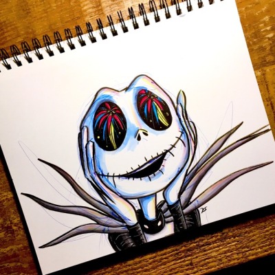 Sketch Zero Nightmare Before Christmas Drawing