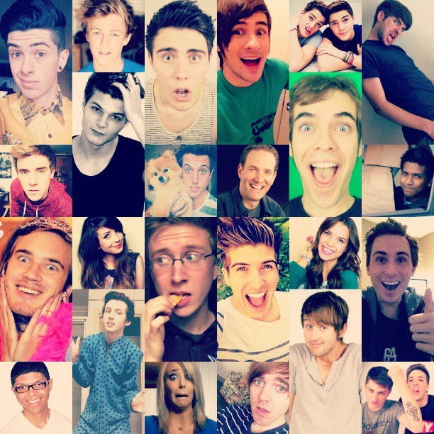 , YouTubers are my obsession. Along with collages....