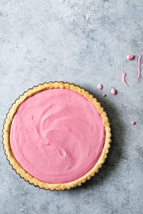 sweetoothgirl:Rhubarb White Chocolate Tart with Candied...