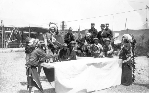 magictransistor:Buffalo Bill Cody. Cossacks Watching the Indian...