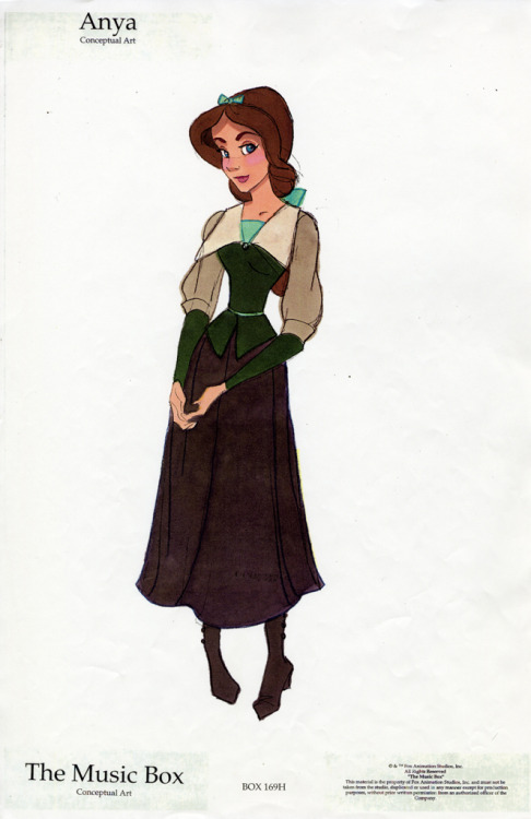 animationandsoforth:Early Anya character designs for Anastasia