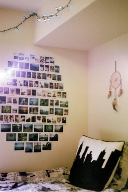 polaroid wall on Tumblr