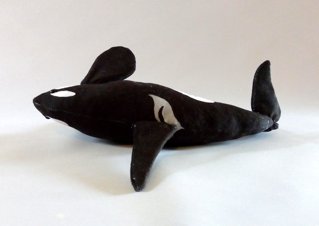 Cuddles Galore — A handmade orca plushie, made of custom printed...