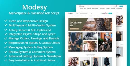Modesy v1.5.1 - Marketplace & Classified Ads Script Nulled