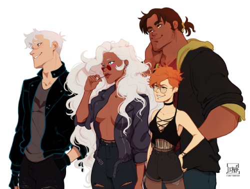 d-june-y:doodles for this auVoltron band: Shiro,Allura,Pidge...