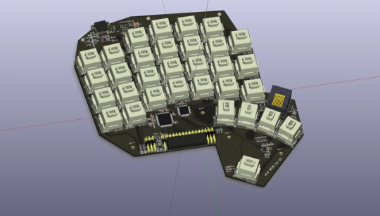 3D model of the left hand. Yes, that's an expansion bus.