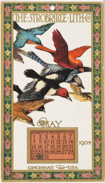 The Me I Saw | Calendar card for May, 1904, USA.