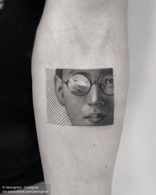 By JeongHwi · Coldgray, done at Cold Gray Tattoo, Seoul.... black and grey;jeonghwi;facebook;twitter;portrait;inner forearm;medium size
