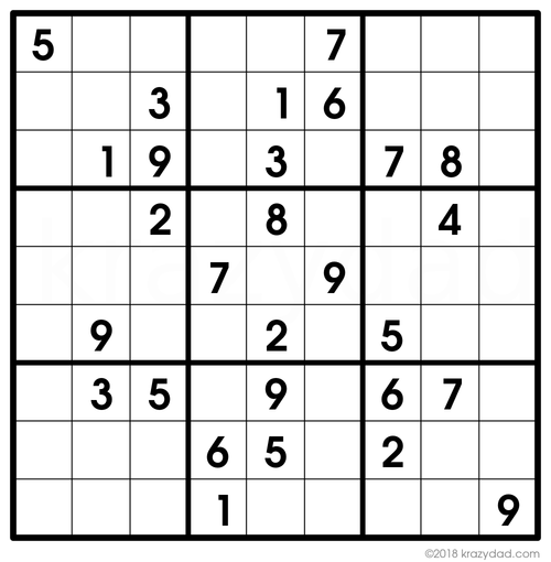 krazydad sudoku