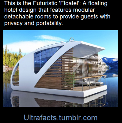 ultrafacts:<br /><br />Combining centralized shared spaces like a conventional hotel and the mobility of a catamaran, this award-winning hybrid combines elements of community and seclusion on the water.Each individual unit comes with a standard living room, kitchen, bathroom and sleeping loft as well as deck space and a driving area for taking your space around a lake or sea. Meanwhile, the lobby structure bridges the gap between land and water and provides reception, restaurant, event and cafe spaces. Design themes also create a connection between the modules and the whole, including wood slats and white surfaces.<br /><br />Designed by Salt  Water, the approach won a 2015 Millennium Yacht Design Awards for innovatively integrating architectural and nautical systems to create a unique experience for guests. This remains a conceptual design for now<br /><br />(Fact Source)Follow Ultrafacts for more facts!