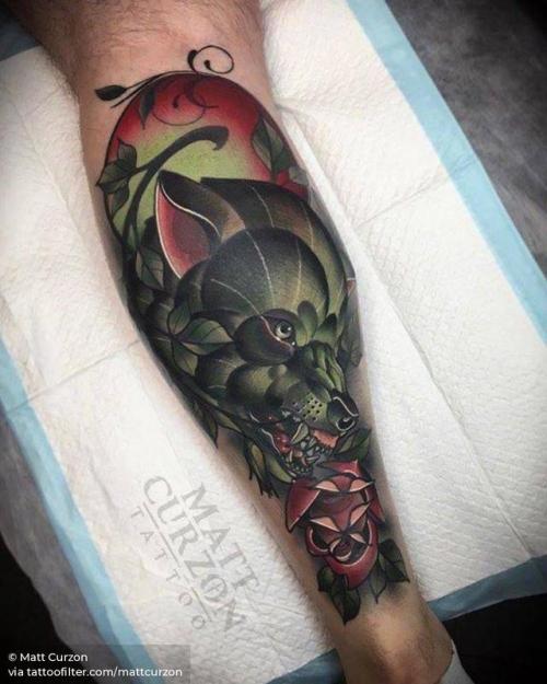 By Matt Curzon, done at Empire Melbourne, Melbourne.... calf;mattcurzon;big;animal;facebook;twitter;wolf;neotraditional