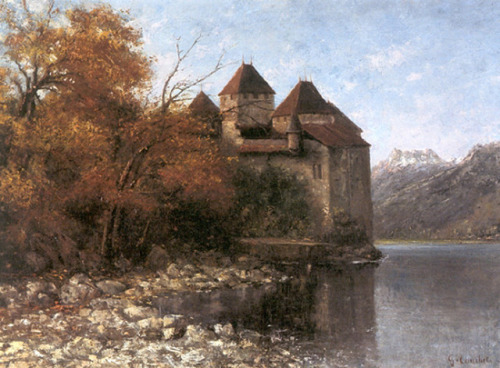 artist-courbet:Chateau de Chillon, Gustave CourbetMedium:...