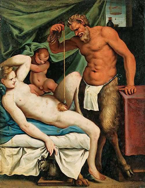“Sátiro masón”. Por Agostino Carracci, siglo XVI.