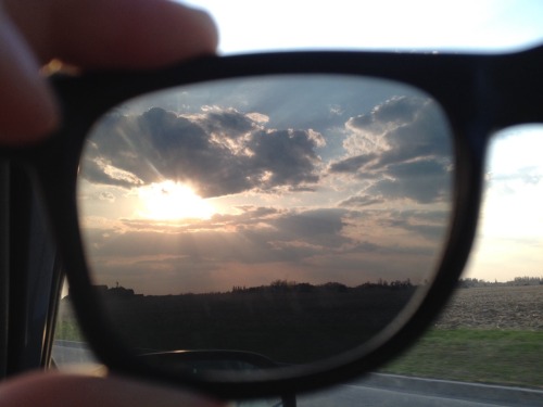 blueskyhighphotography:Sunset through my sunglasses xx