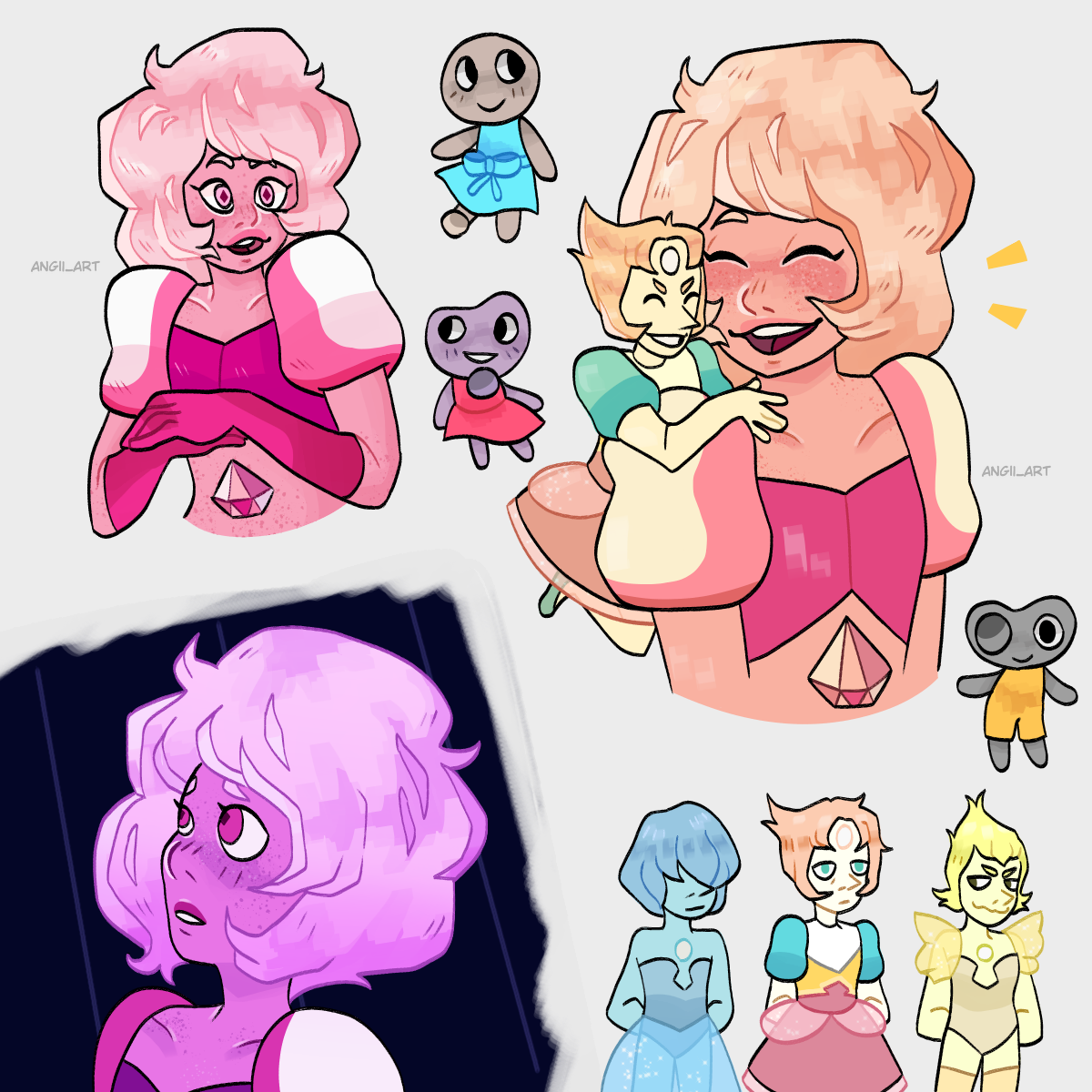 pink is fun to draw lol familiar was cool, su has been kinda going downhill lately but its getting pretty cool again!! and i really enjoy it (gotta let yourself enjoy things sometimes man)
