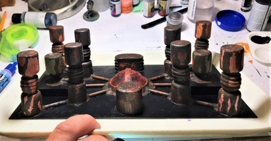 8 Sci Fi plant scratch build after chipping inside after dried