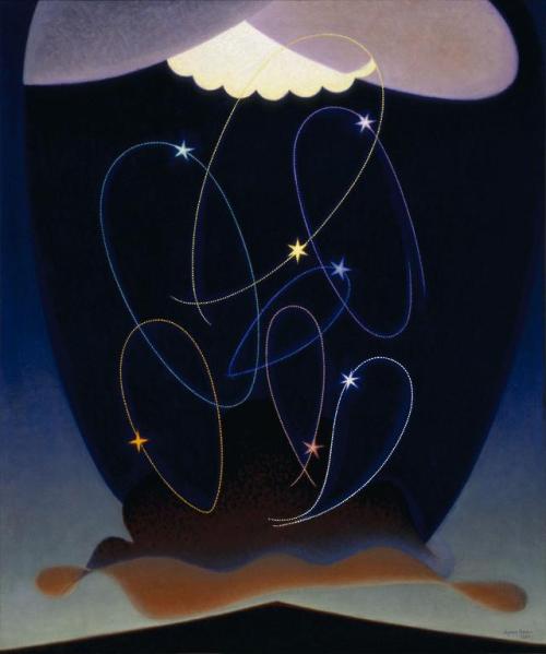 jareckiworld:Agnes Pelton  -   Orbits   (oil on canvas, 1934)