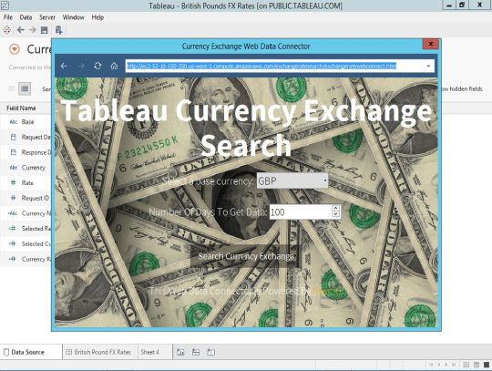 Tableau Junkie Fx Rates Web Data Connector - 