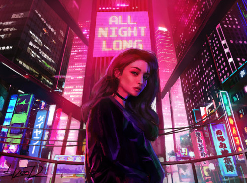 cyberpunky:“All Night Long” by Tony Skeor