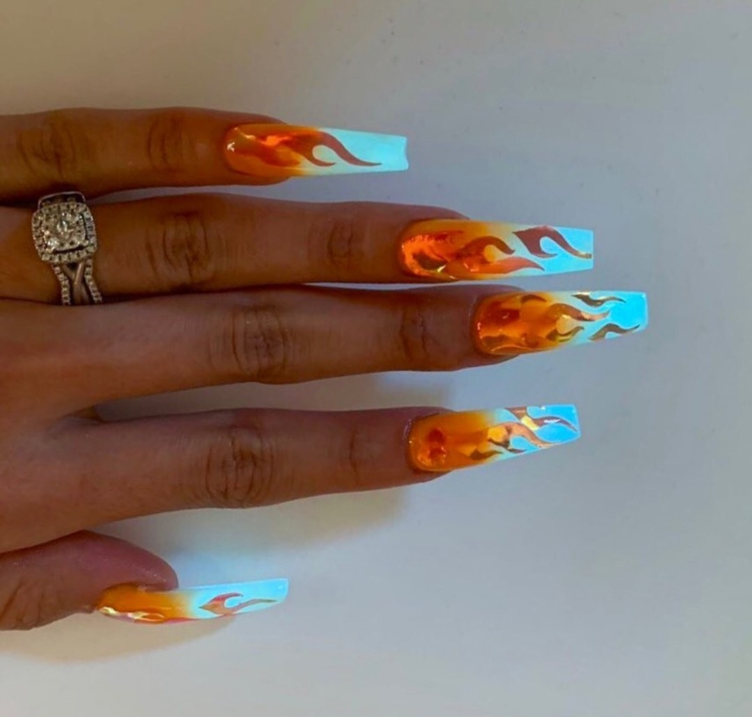 glow in the dark orange nail polish