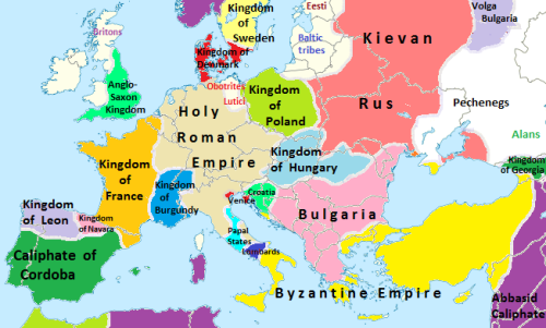 Europe in 1000 A.D. - Maps on the Web