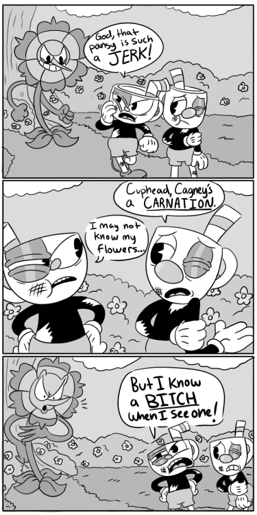 rustybirdcage:A comic commission for @mad-rad-n-sad !Cuphead,...