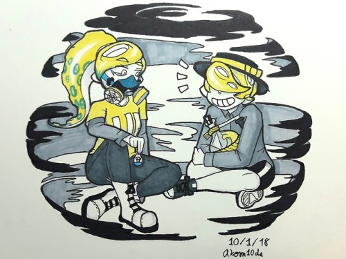 Inktober 1 - PoisonousY’know blue ring octos are actually...