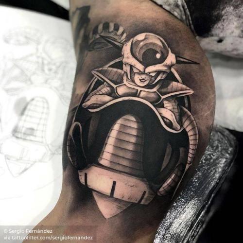 By Sergio Fernández, done in Malaga. http://ttoo.co/p/34208 anime;big;black and grey;cartoon character;cartoon;dragon ball characters;dragon ball z;facebook;fictional character;frieza;inner arm;sergiofernandez;tv series;twitter